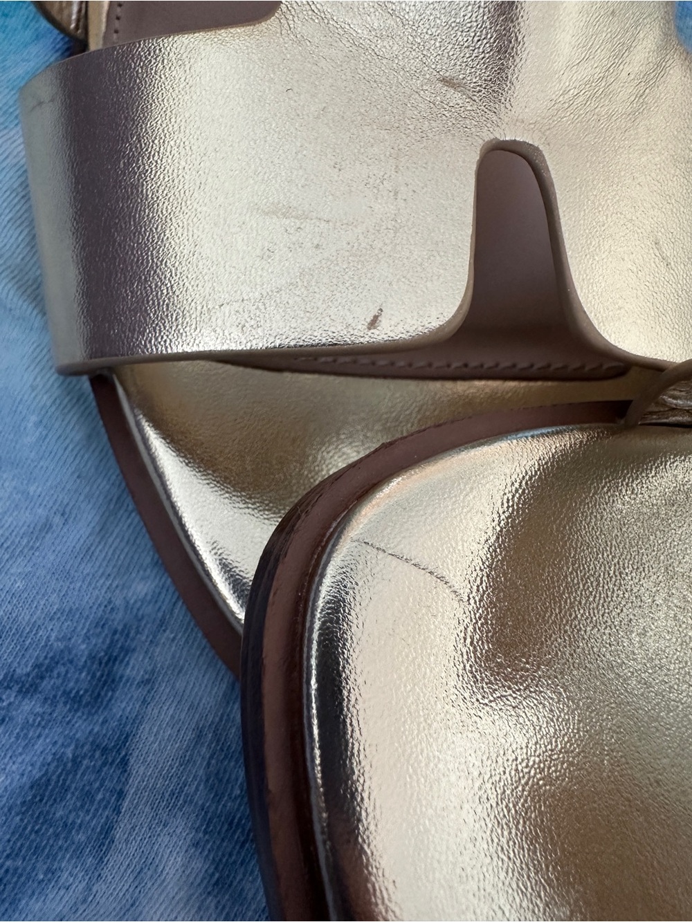 Metallic Gold Sandals - Picture 6 of 6
